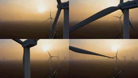 风力发电机新能源低碳与乡村振兴高清在线视频素材下载