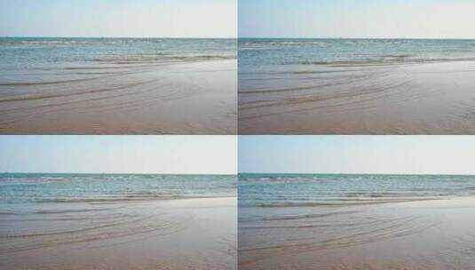 蓝色海滩与海浪高清在线视频素材下载