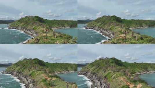 东南亚泰国普吉岛神仙半岛海岸线热带风光高清在线视频素材下载