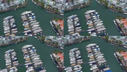港口 码头 游艇 游艇码头 游艇靠岸高清在线视频素材下载
