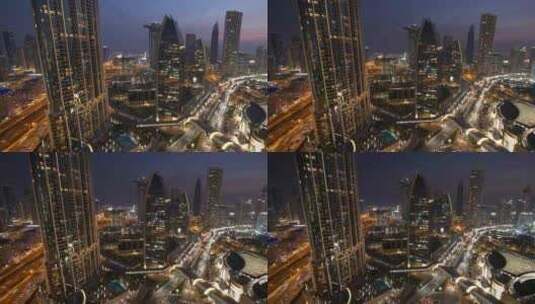 4K城市夜景航拍6高清在线视频素材下载
