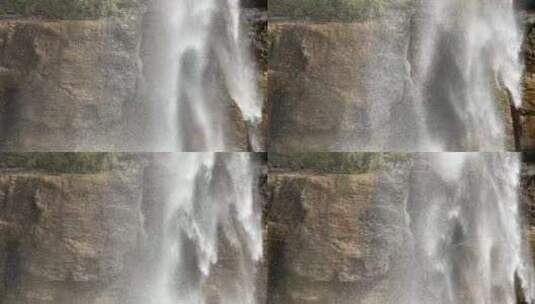 山崖瀑布慢动作3高清在线视频素材下载