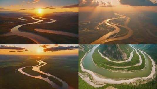 长江黄河河流自然水源高清在线视频素材下载