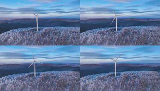 风车 风力发电 清洁可再生能源高清在线视频素材下载