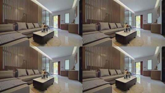 现代风格样板间高端住宅客厅高清在线视频素材下载