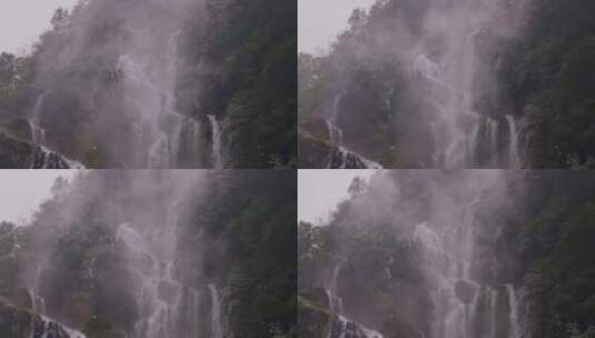 瀑布流水严寒雾气高清在线视频素材下载