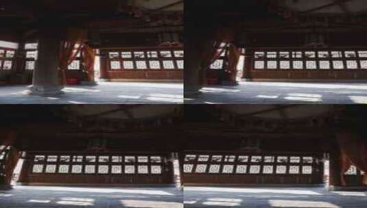 古风建筑中国窗户室内设计光影斑驳唯美高清在线视频素材下载