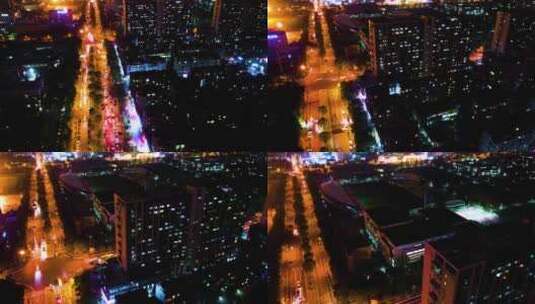 杭州钱塘新区云水城市车流夜景延时摄影高清在线视频素材下载