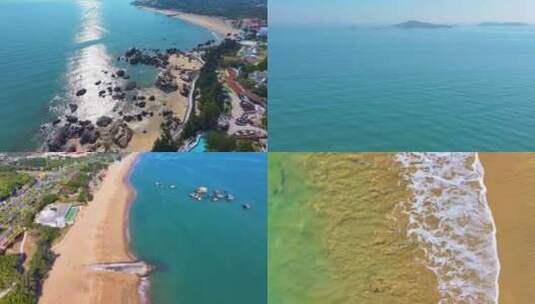东海大海海边海水海浪沙滩海滩航拍风景唯美高清在线视频素材下载