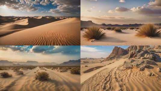 沙漠景观 一带一路 丝绸之路高清在线视频素材下载