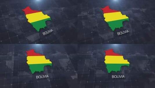 玻利维亚地图展示高清在线视频素材下载