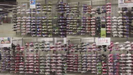 运动鞋鞋子排列展示高清在线视频素材下载
