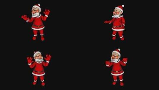 圣诞老人3D角色-快乐舞蹈高清在线视频素材下载