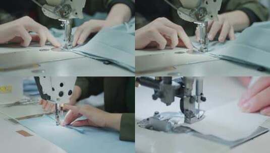 缝纫机工作特写高清在线视频素材下载