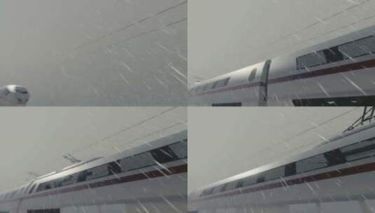 高速ICE列车-雨天高清在线视频素材下载