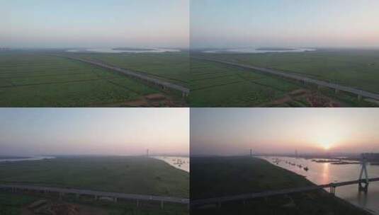 中国湖南省岳阳洞庭湖航运货轮高清在线视频素材下载
