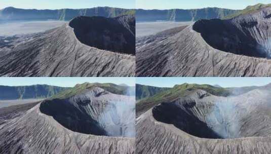 航拍Bromo火山印度尼西亚高清在线视频素材下载