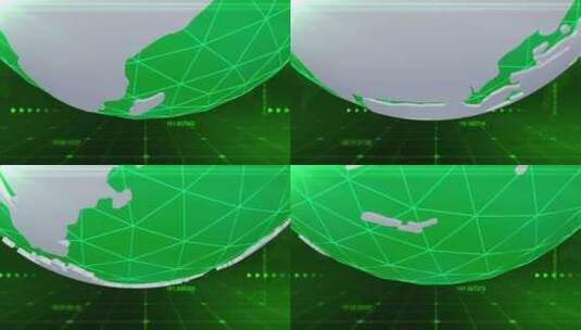 3D环球新闻背景绿色V4高清在线视频素材下载