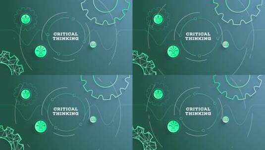 信息图批判性思维背景循环高清在线视频素材下载