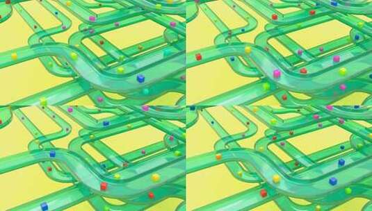 现代3d包装自动化流水线生产输送机货物配高清在线视频素材下载