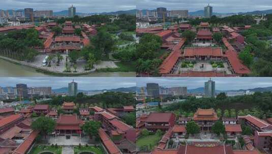 漳州南山禅寺航拍闽南寺庙古厝古建筑高清在线视频素材下载