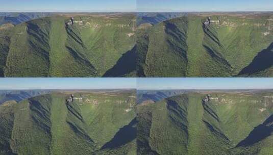 巴西圣卡塔琳娜普拉亚大峡谷风景。峡谷景观高清在线视频素材下载