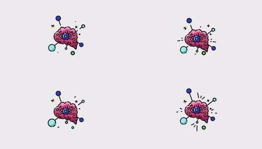 神经网络动画图标高清在线视频素材下载