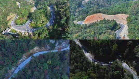 车辆盘山公路新能源汽车高清在线视频素材下载