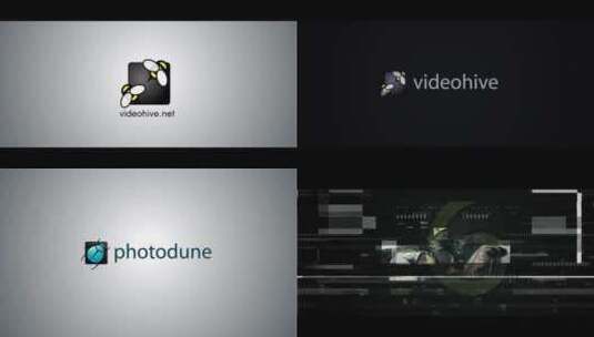 现代科技感故障性logo展示片场AE模板高清AE视频素材下载
