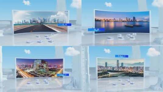 简约科技未来城市片头AE模板高清AE视频素材下载
