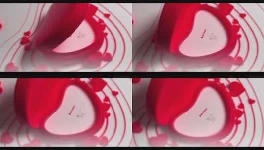 红色情人节戒指盒logo演绎高清AE视频素材下载