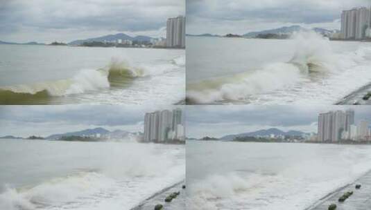 海浪拍在海岸上高清在线视频素材下载