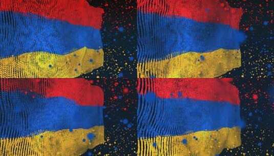 亚美尼亚国旗粒子动画高清在线视频素材下载