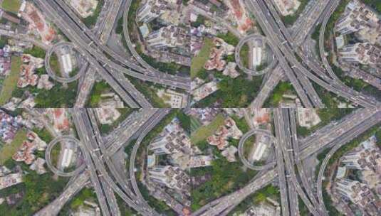 广州复杂的交通道路高清在线视频素材下载