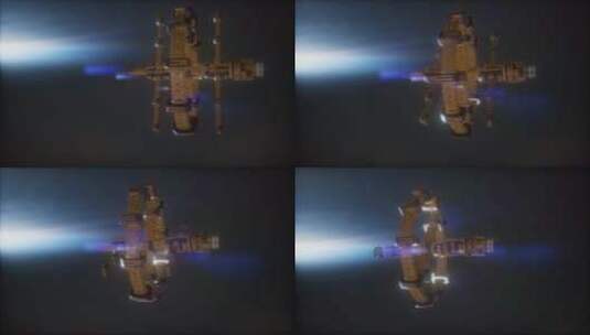 地球上空的宇宙飞船高清在线视频素材下载