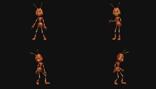 蚂蚁跳舞漫画高清在线视频素材下载