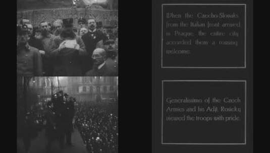 一战时期的黑白影片高清在线视频素材下载