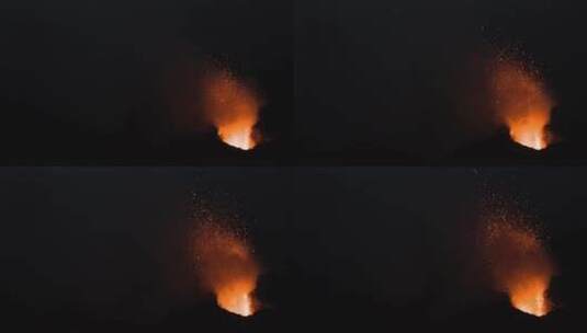埃奥利安群岛火山喷发高清在线视频素材下载