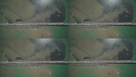 山东青岛黄海出渔节全景航拍709高清在线视频素材下载