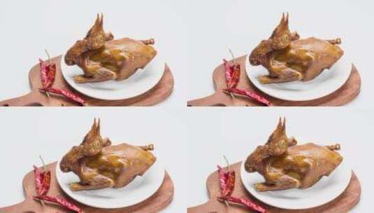 红烧鸽子美食传统小吃高清在线视频素材下载