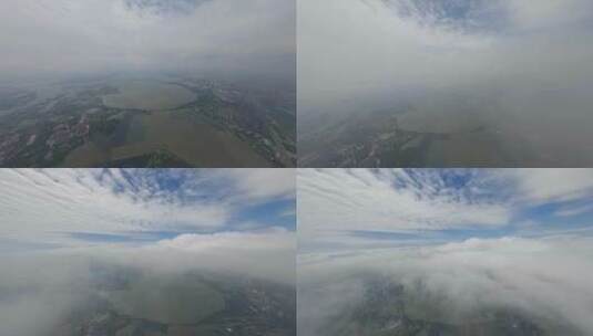 武汉东湖穿云穿越机航拍高清在线视频素材下载