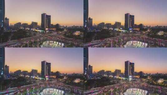 东莞市区延时夜景高清在线视频素材下载