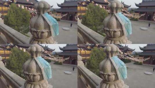 佛教寺庙空镜寺庙维修拜佛4K实拍高清在线视频素材下载