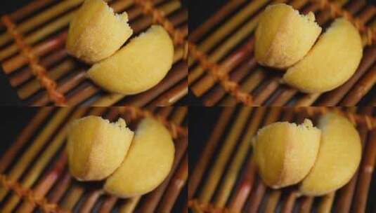 蛋黄派软糯甜品高清在线视频素材下载