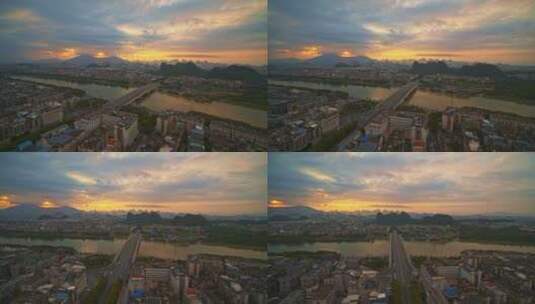 广西桂林城市航拍高清在线视频素材下载