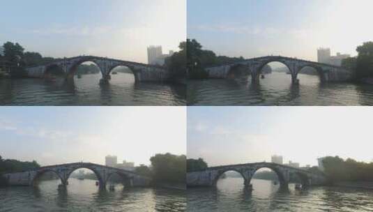 拱宸桥 俯拍大景别  航拍素材高清在线视频素材下载