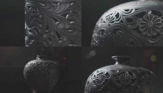 黑陶瓷器高清在线视频素材下载