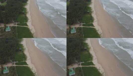航拍海南沙滩美景高清在线视频素材下载