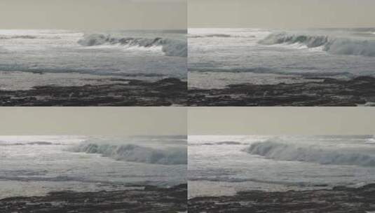 海边的巨浪高清在线视频素材下载