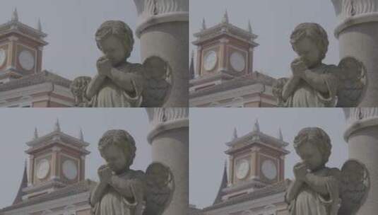 国色天香丨欧美法式意大利建筑雕像广场高清在线视频素材下载
